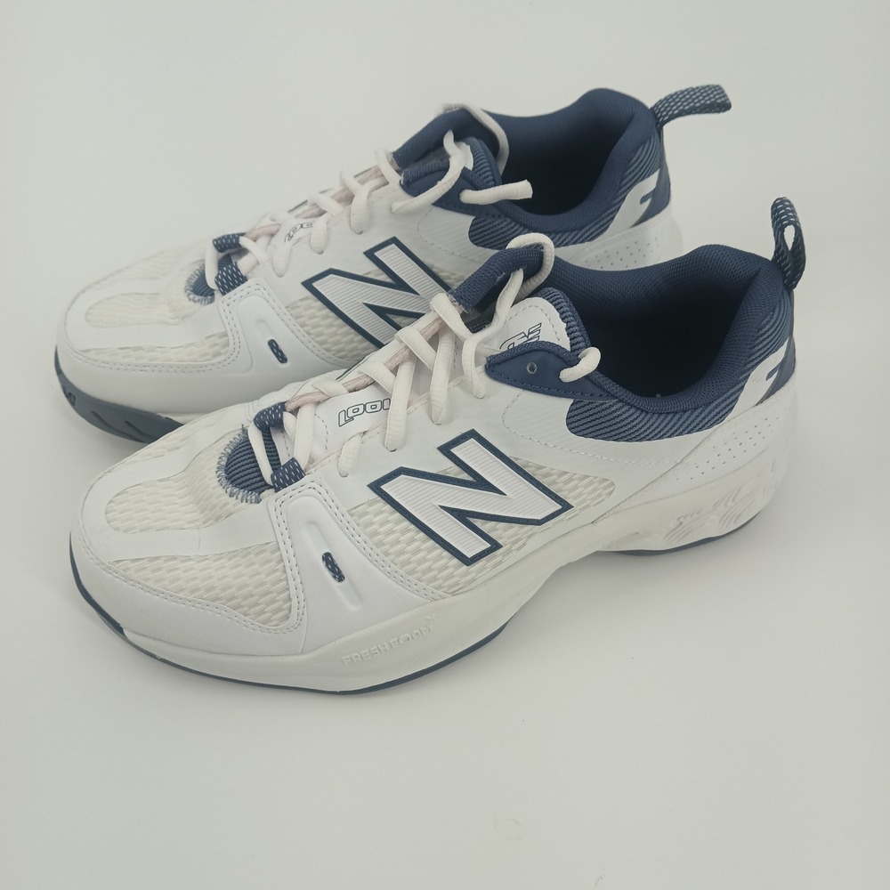 New Balance Fresh Foam X 1007 White Navy Tennis Shoes WC1007WT Mens 9 Women 10.5